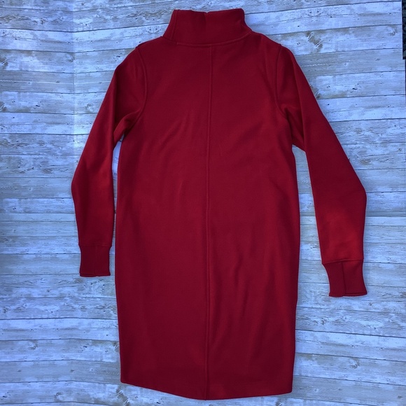 NWT Athleta Cozy Karma Asym Tunic Sweatshirt Dress size S Small Tall Red - Picture 2 of 15